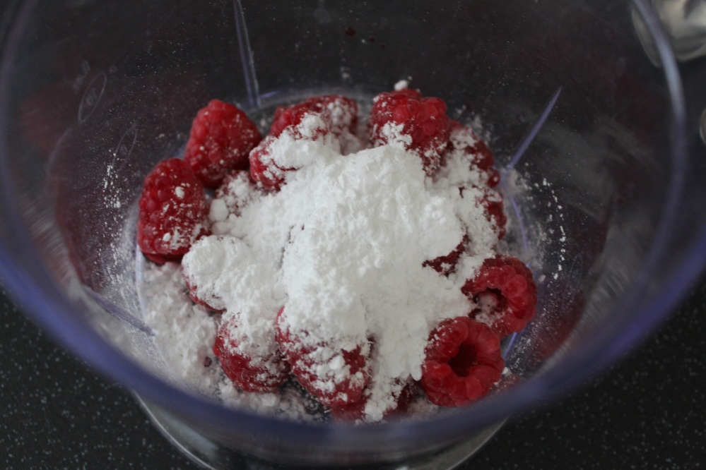 raspberries and sugar
